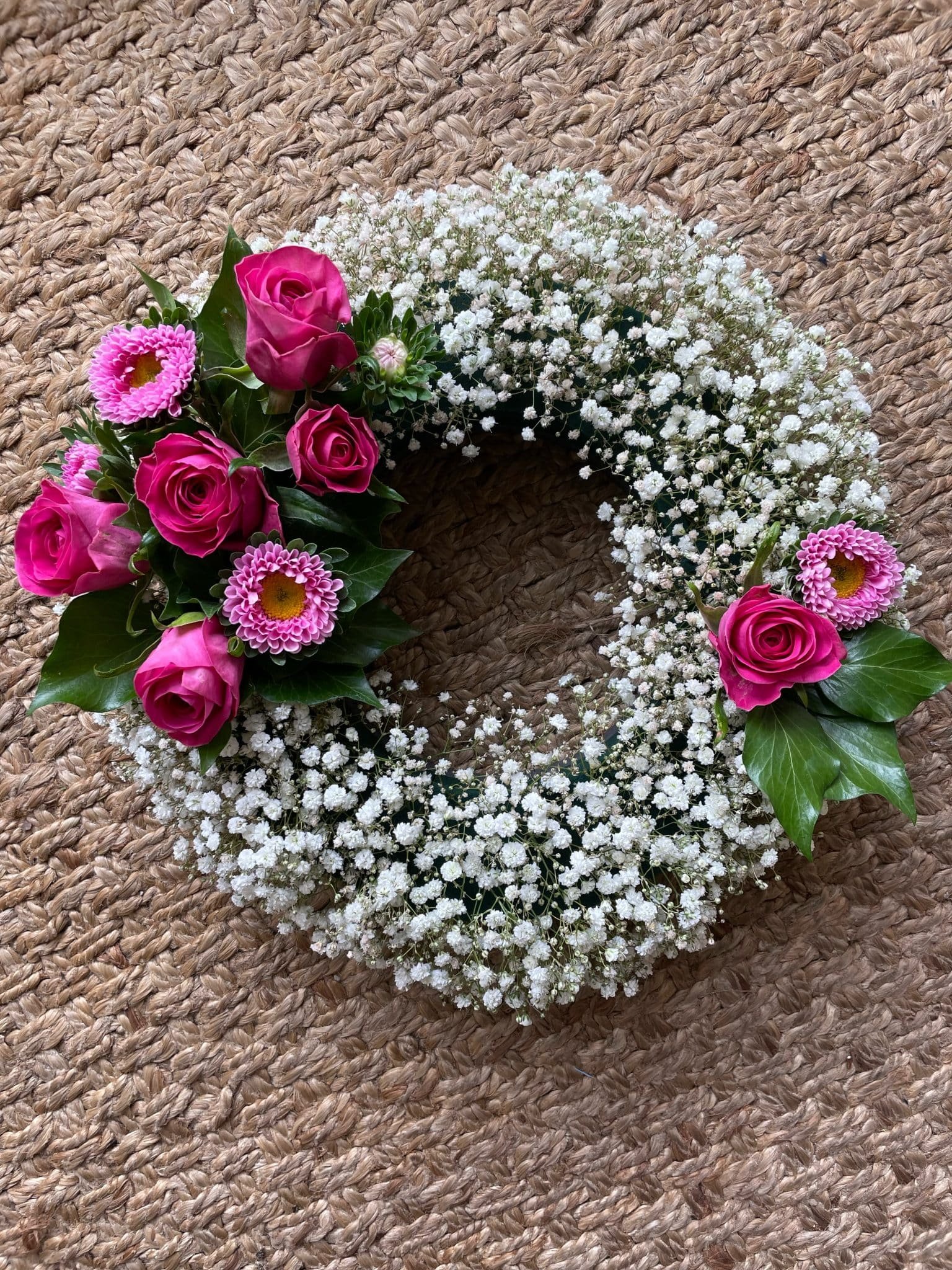 12 Inch Gypsophila wreath for sale Online flowers company Save 50